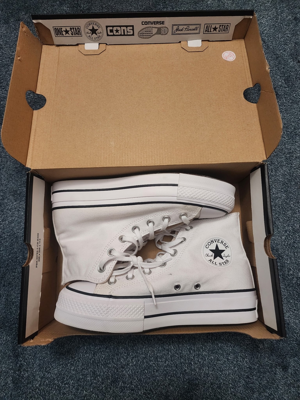 Converse White High-Top Platform Sneakers